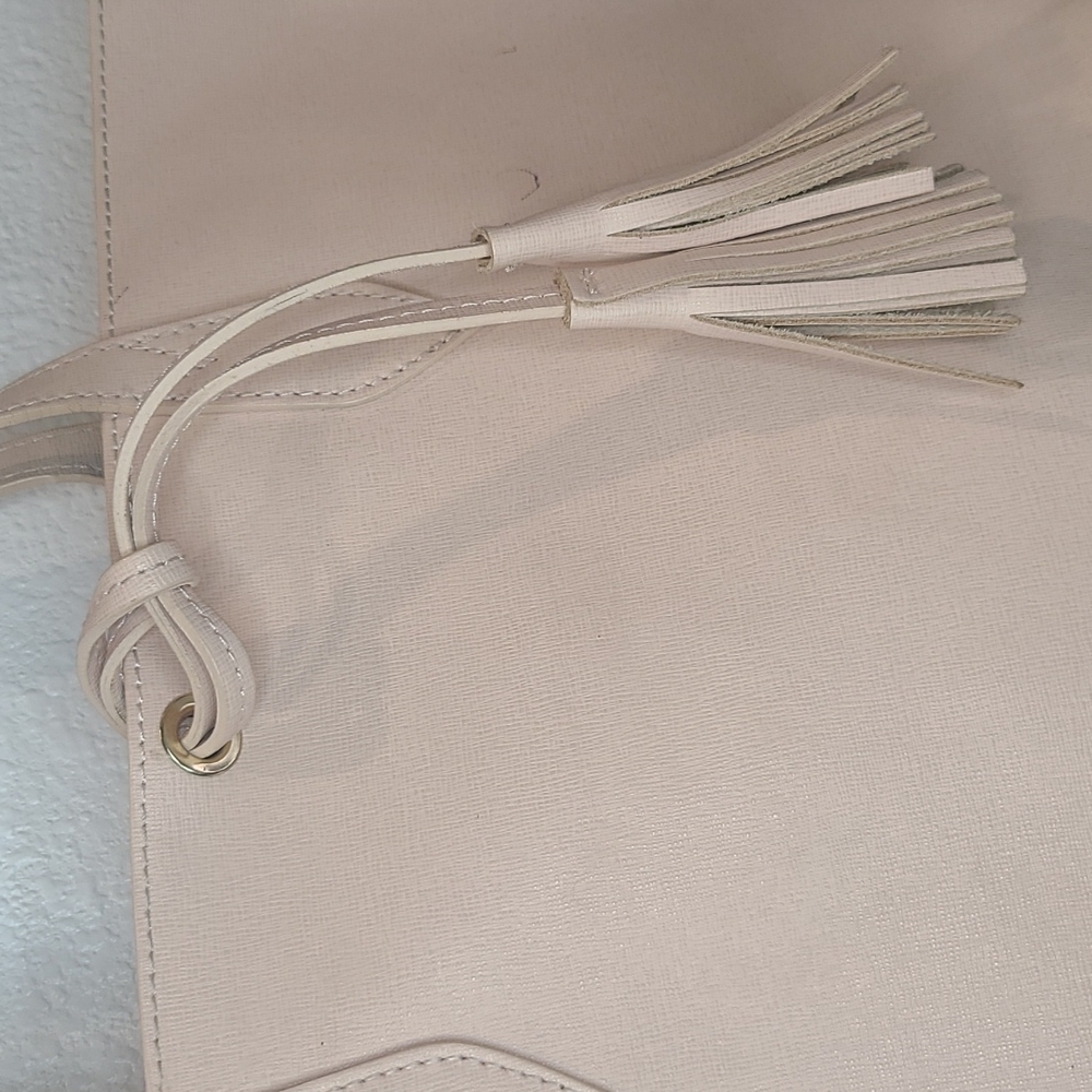 Paolina pale pink leather tote bag - Picture 3 of 12